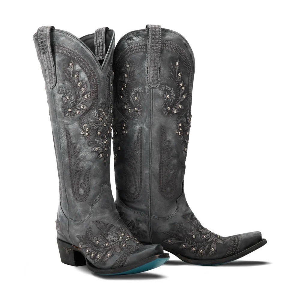 Embroidered Gray Cowboy Boots Santorini by lane.